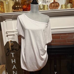 White Off-Shoulder Women Top